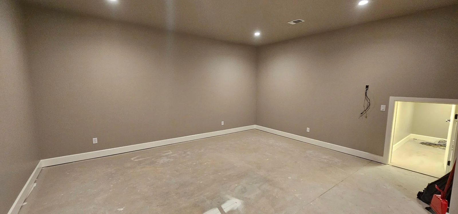 Room before simulator installation
