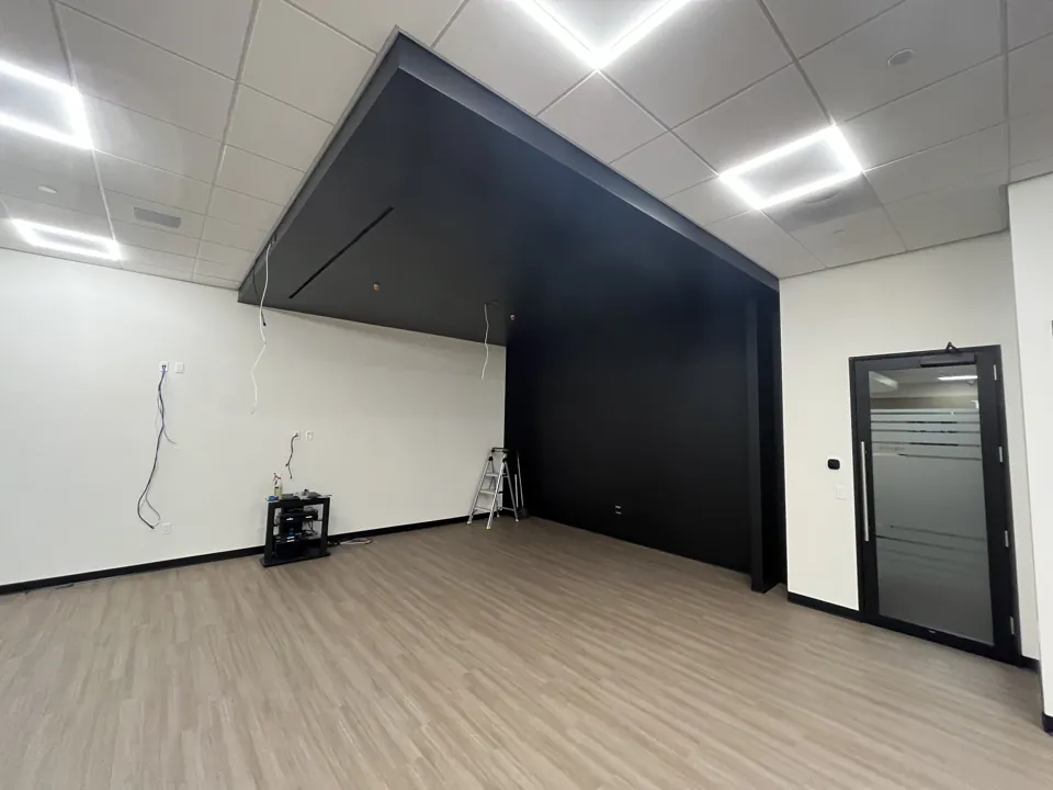 G Brothers Construction simulator room before equipment and flooring installation